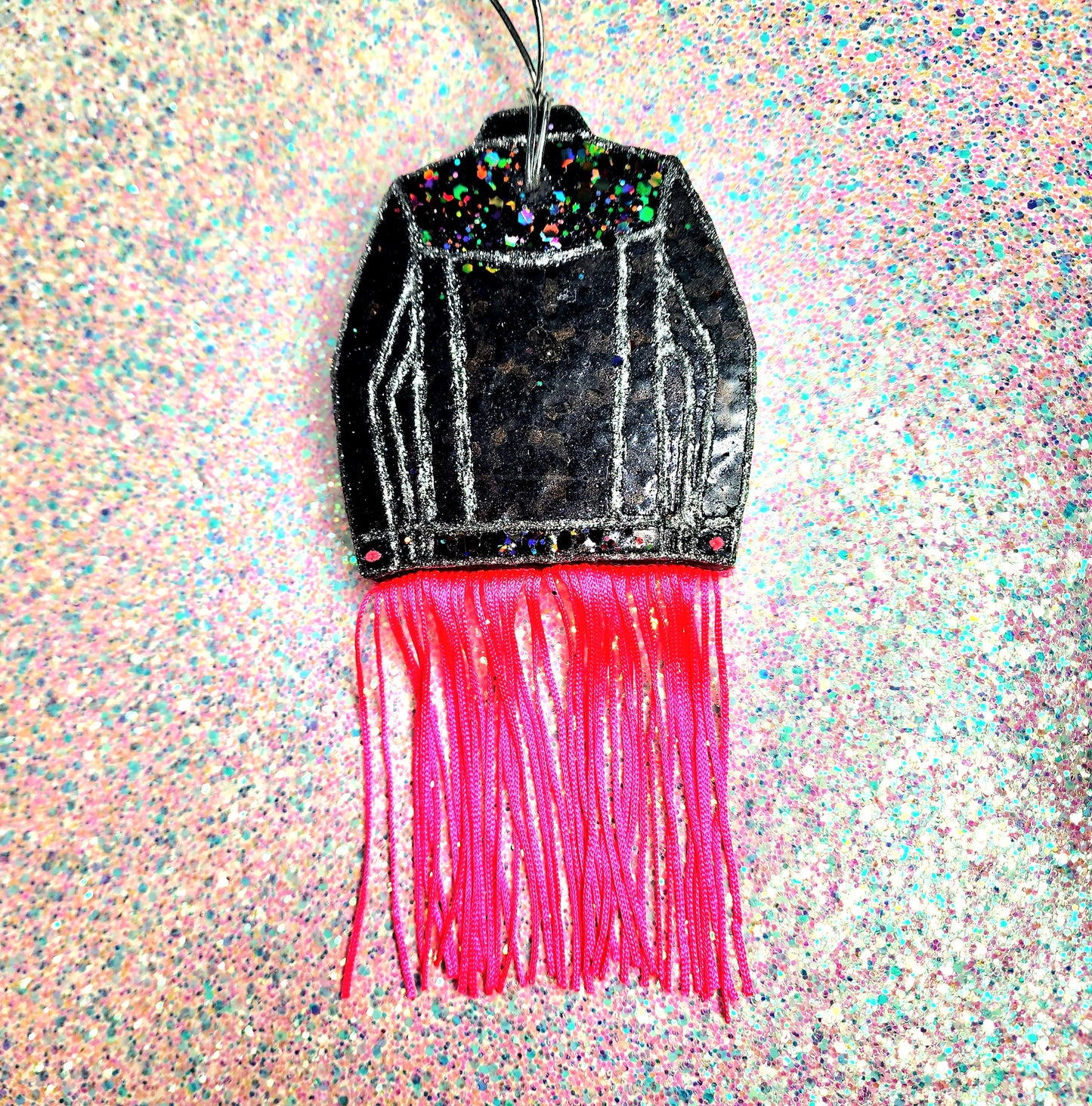 Black Jacket w/ Fringe Freshie