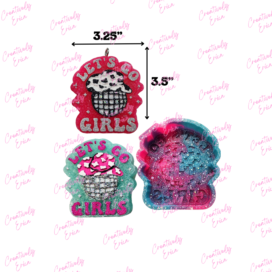 Let's Go Girls Disco Silicone Freshie Mold