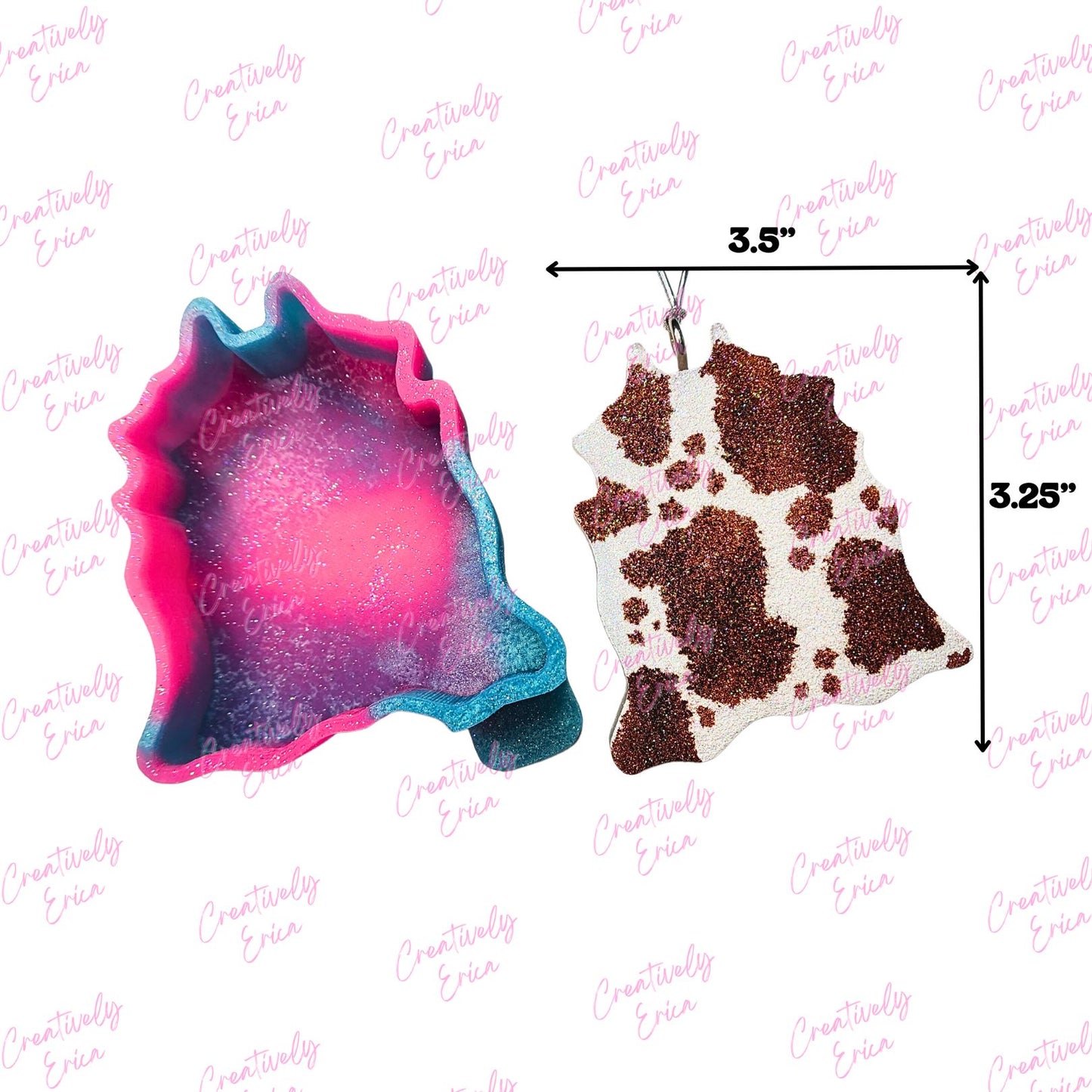 Cowhide Rug Silicone Freshie Mold