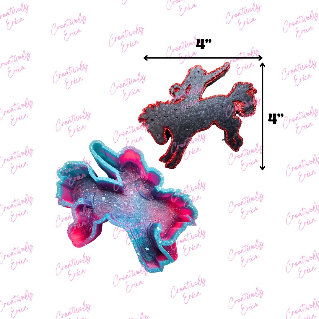 Bronco Rider Silicone Freshie Mold