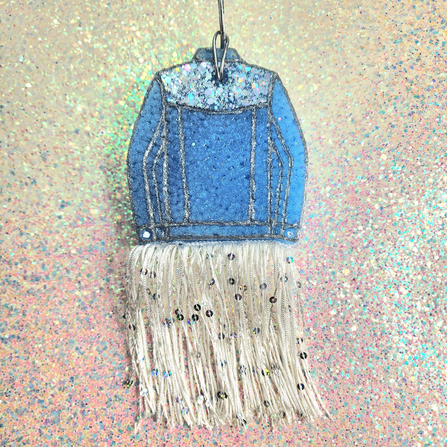 Blue Jacket w/Fringe Freshie