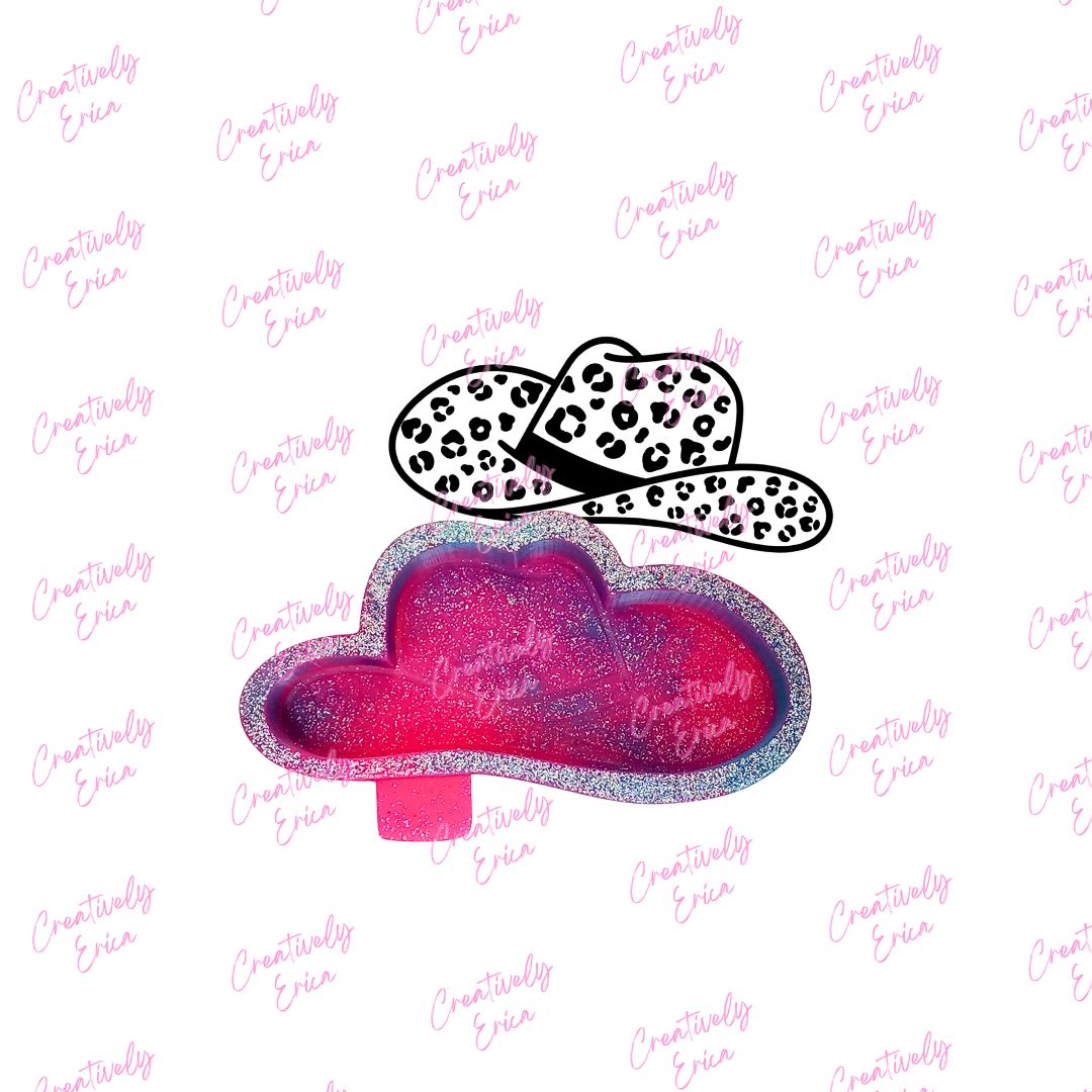 Leopard Cowgirl Hat Silicone Freshie Mold