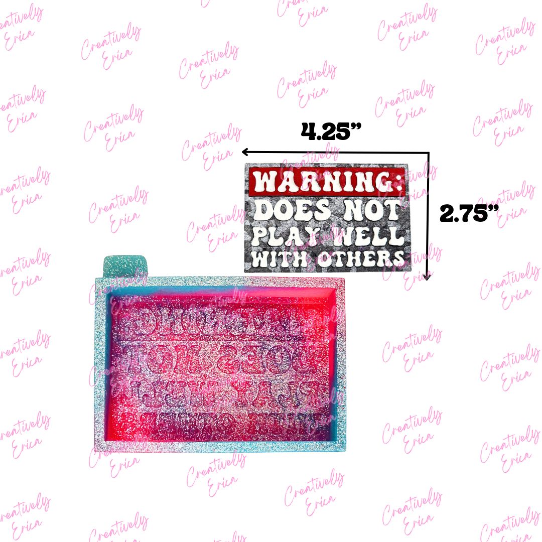 Warning Silicone Freshie Mold