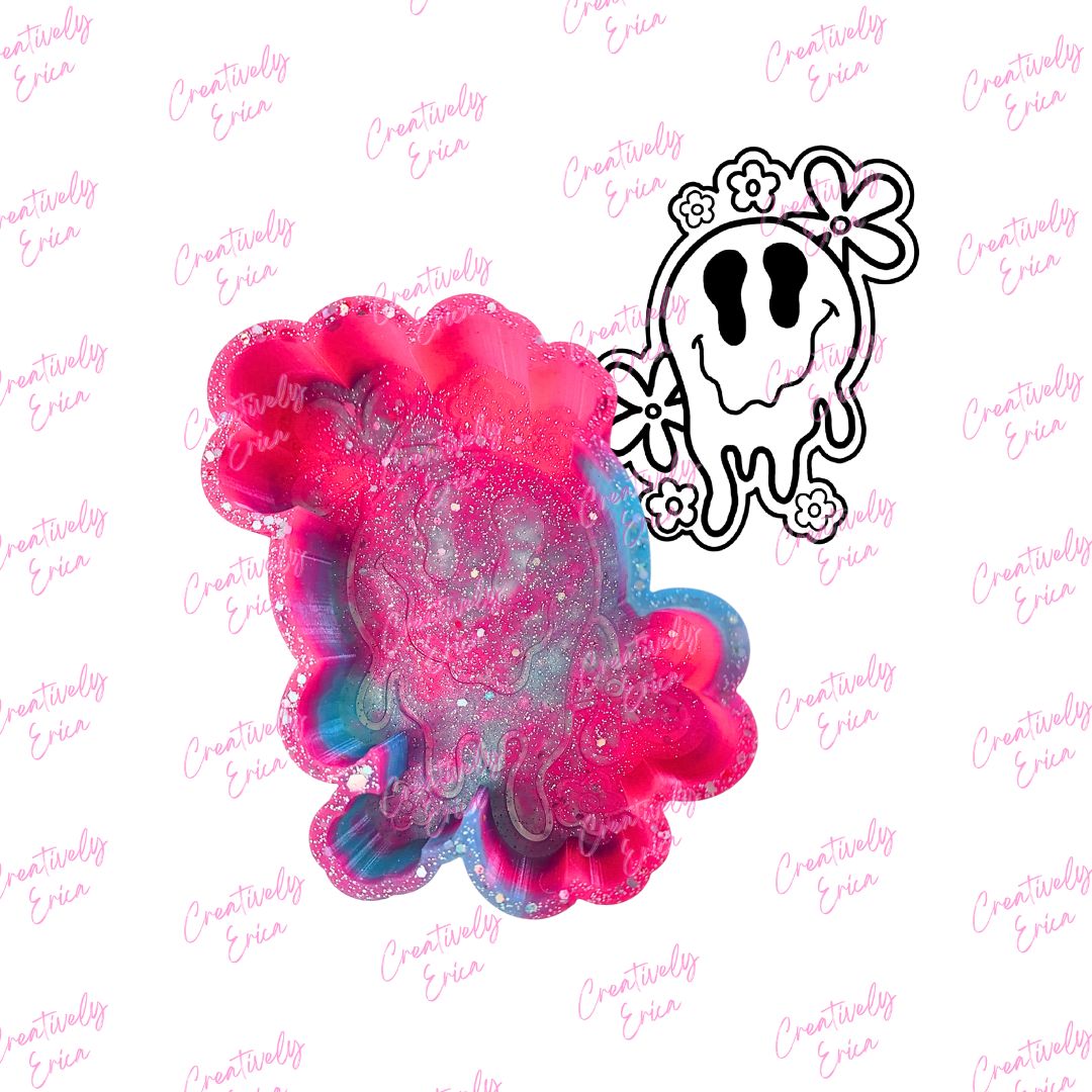 Groovy Smiley Face Silicone Freshie Mold