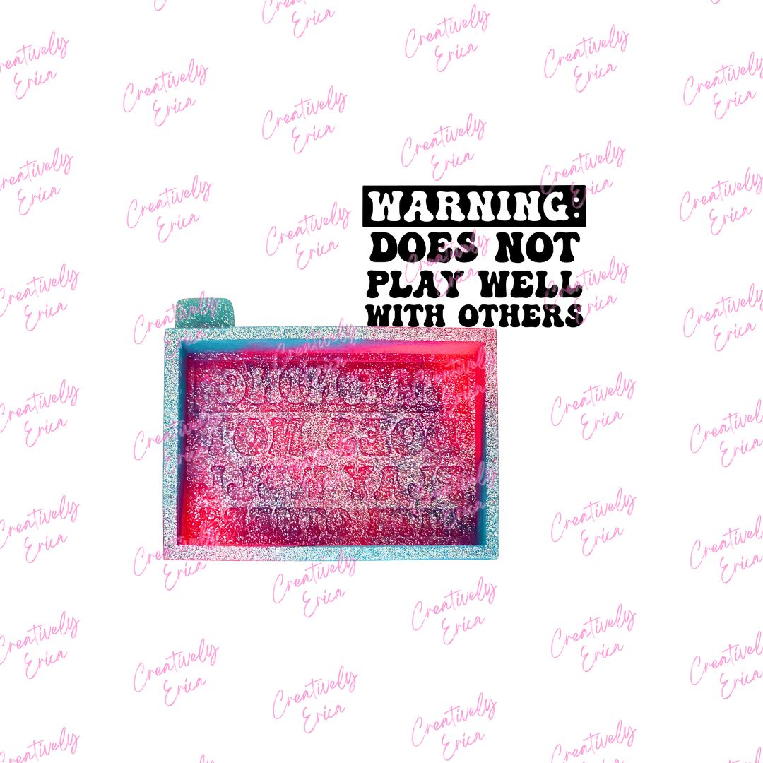 Warning Silicone Freshie Mold