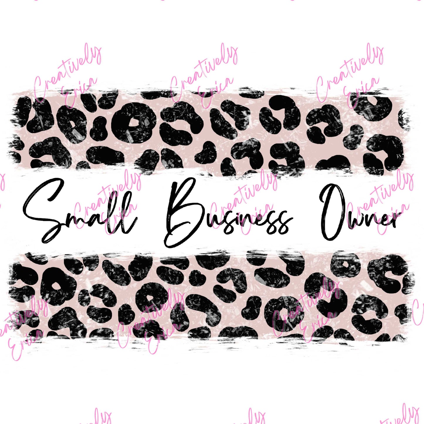 Small Business Owner Leopard Print Digital Design