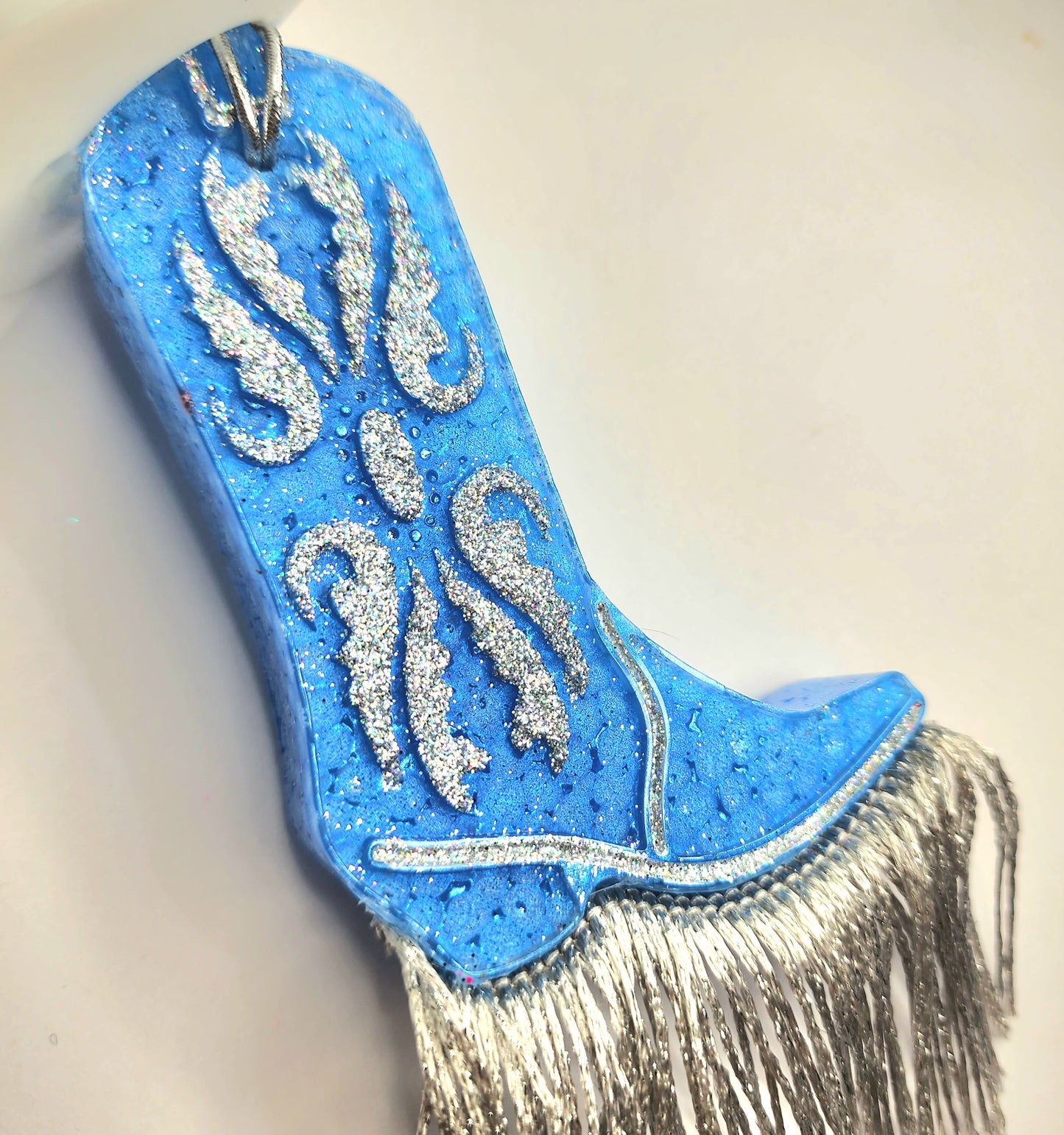 Cowgirl Boot w/ Hat + Fringe Freshie
