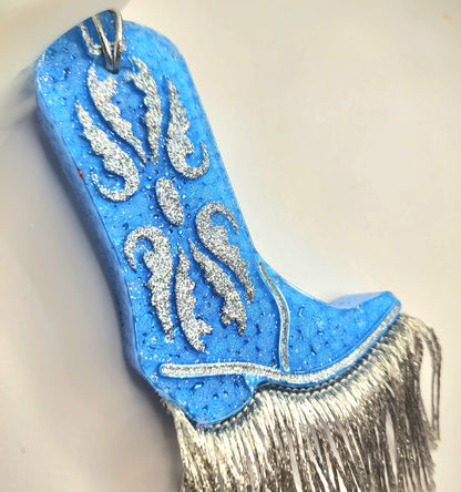 Cowgirl Boot w/ Hat + Fringe Freshie