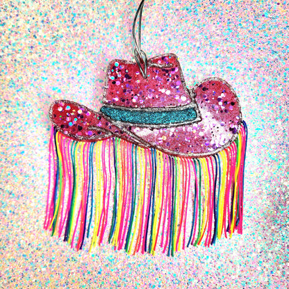 Cowgirl Hat w/ Fringe Freshie