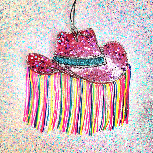 Cowgirl Hat w/ Fringe Freshie