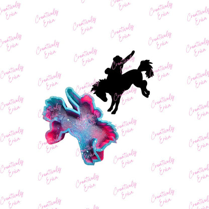 Bronco Rider Silicone Freshie Mold