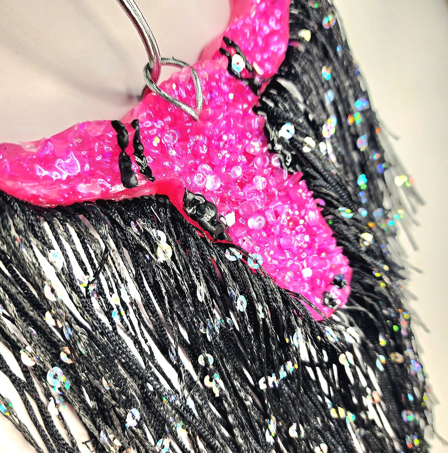 Pink Bull Skull Fringe Freshie