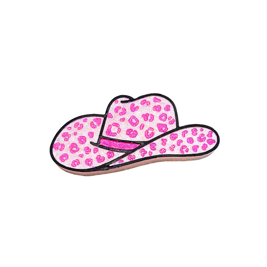 Leopard Cowgirl Hat Freshie