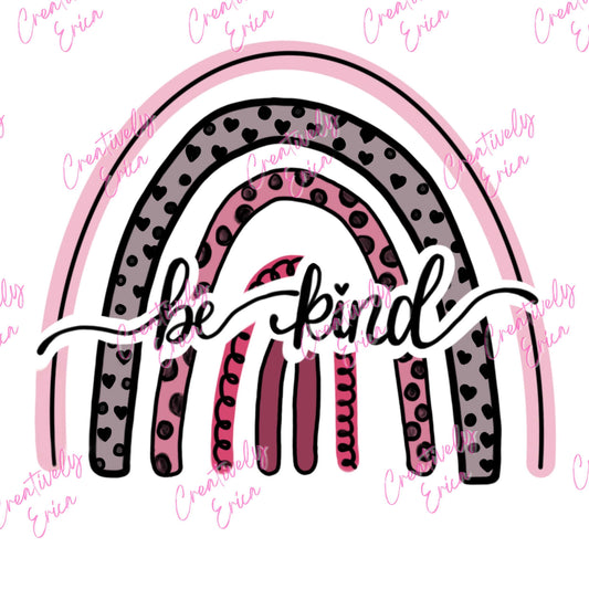 Be Kind Rainbow (White Outline) Digital Download