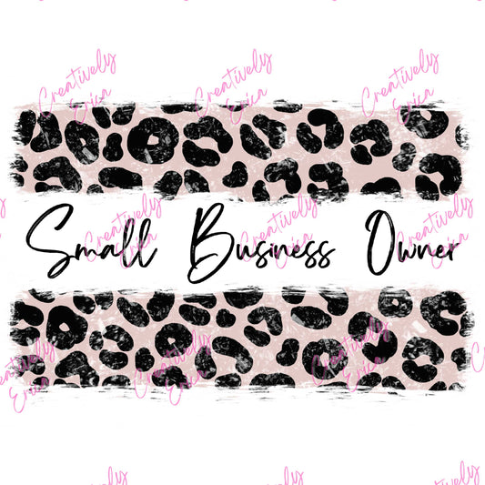 Small Business Owner Leopard Print Digital Design
